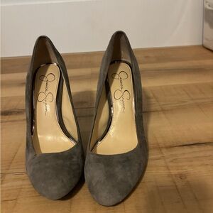 Jessica Simpson Charcoal Suede Heels